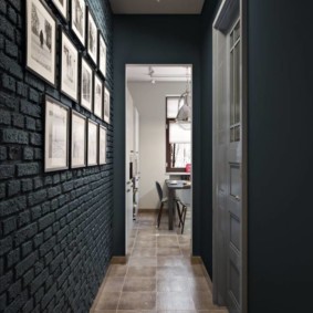 narrow corridor in the apartment photo decor