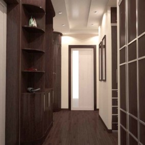 narrow corridor in the apartment interior