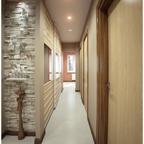 narrow corridor in the apartment photo decoration