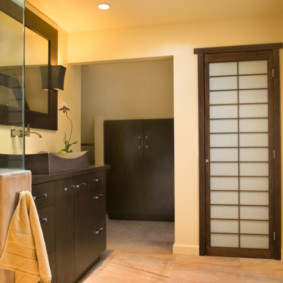 Japanese frosted glass doors