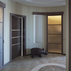 Interior of a spacious hallway in an apartment