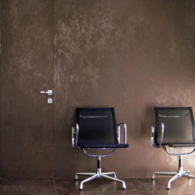 Office chairs on a metal frame