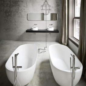 A couple of white acrylic bathtubs