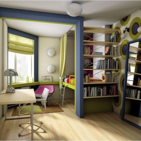 Bookcase in the children's bedroom