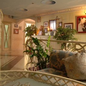 Living plants in the interior of the apartment