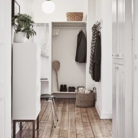 Wicker basket on a plank floor