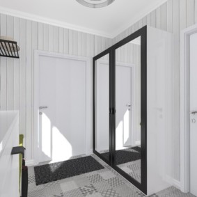 Corridor Design with Mirror Cabinet