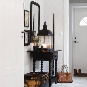 Carved cabinet on the corridor of a country house