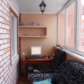 Study room on a glazed balcony