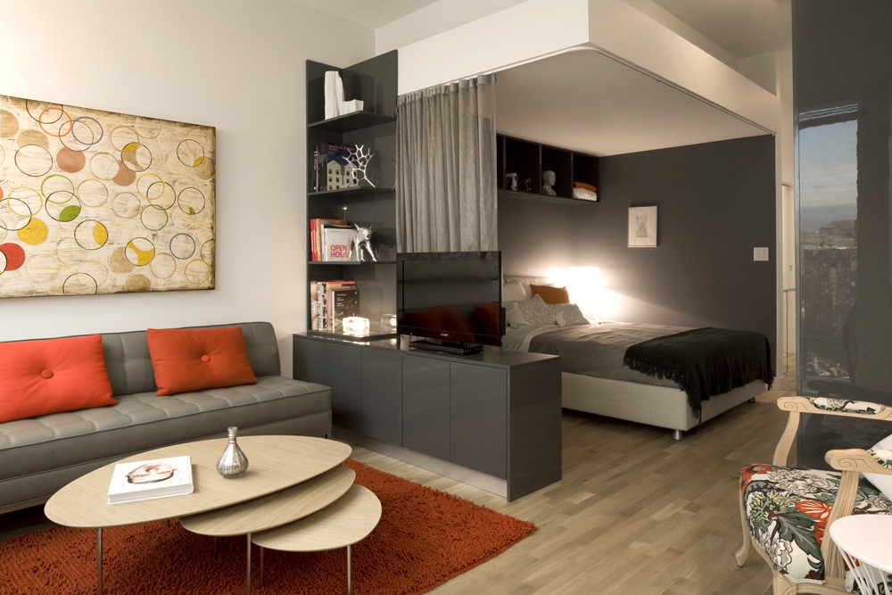 20 m² salon chambre idées intérieures