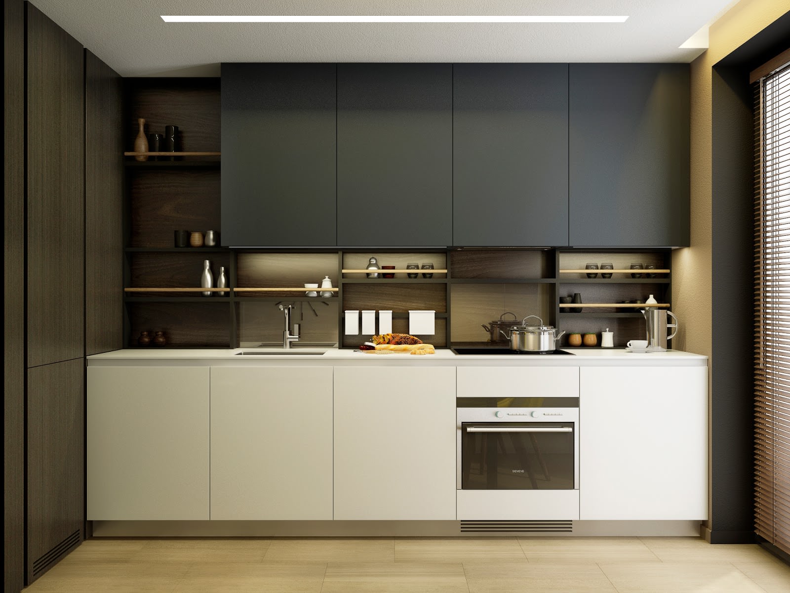 idee di design cucina senza finestre