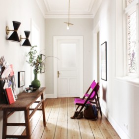 narrow corridor in the apartment