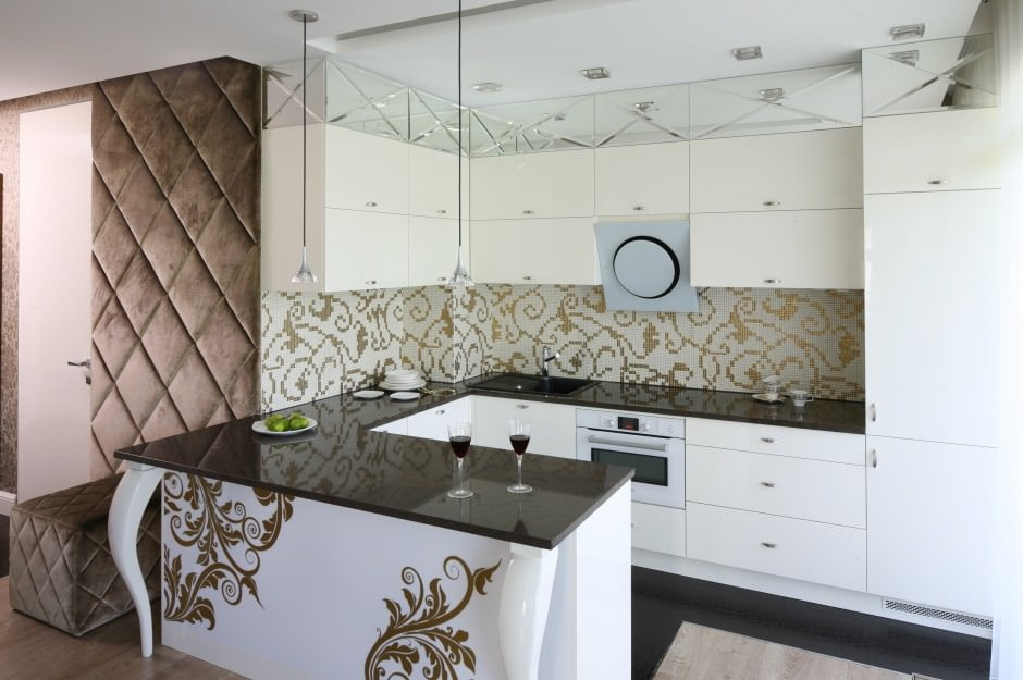 Cucina luminosa in stile art deco