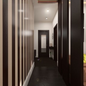 wallpaper for the corridor with dark doors photo ideas