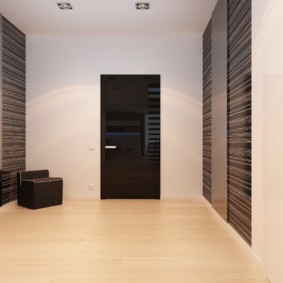 wallpaper for the corridor with dark doors interior ideas