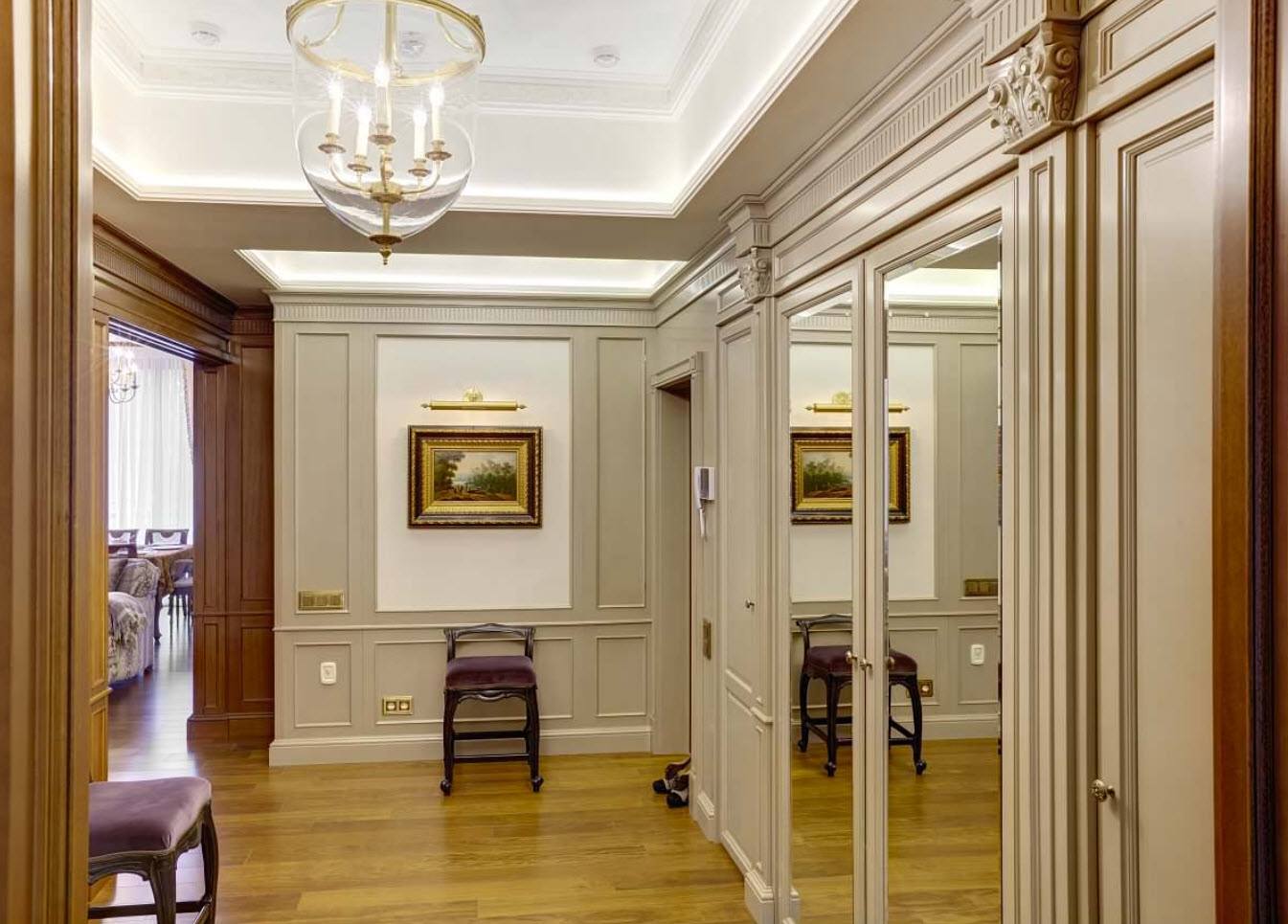 hallway in classic style interior