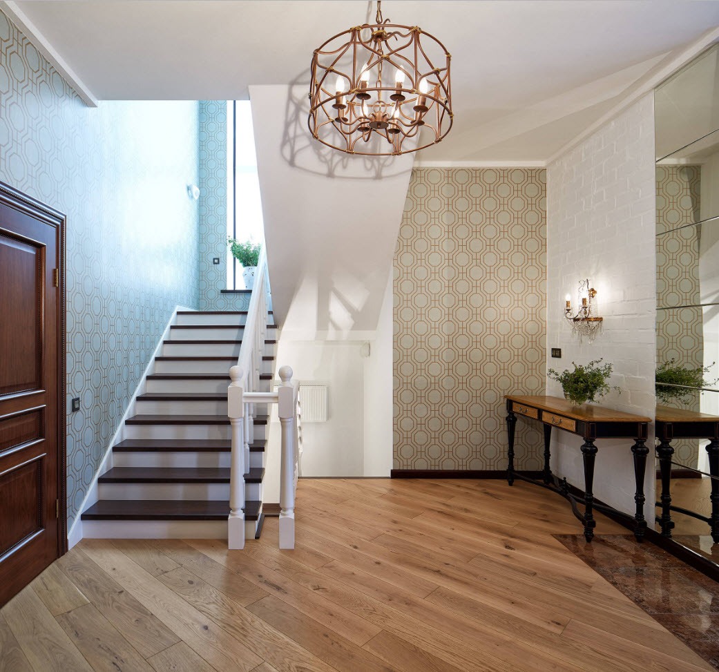 classic style entrance hall with staircase