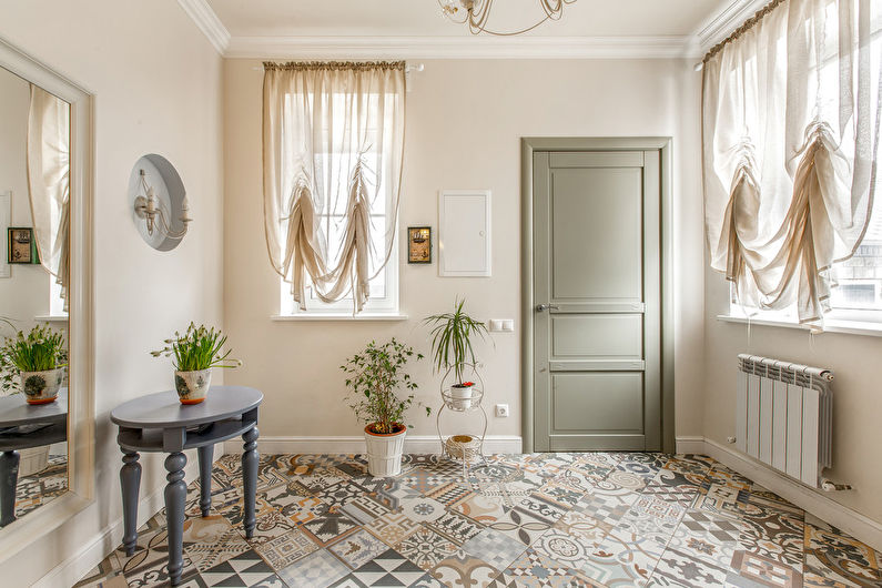 hallway in classic style textile