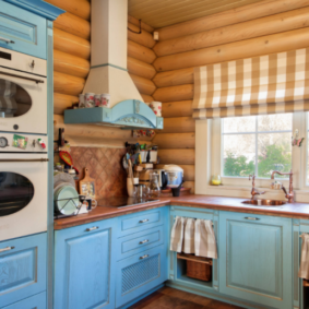 tende per la cucina in stile provenzale foto