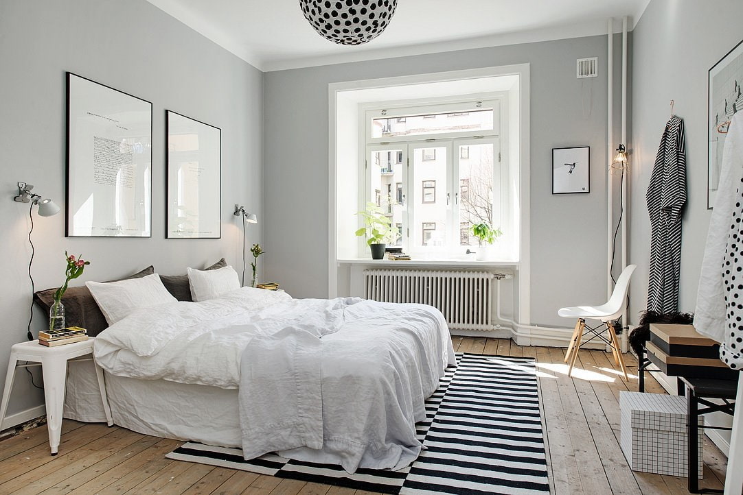 Camera da letto in stile scandinavo