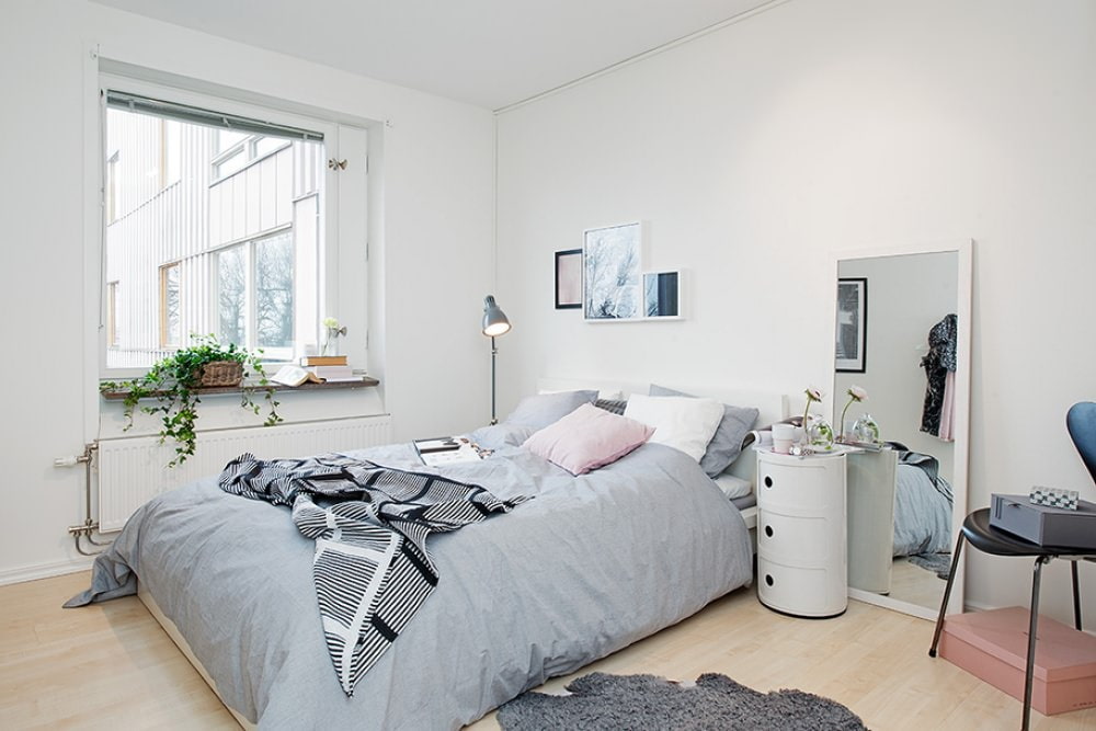 Stile scandinavo in camera da letto