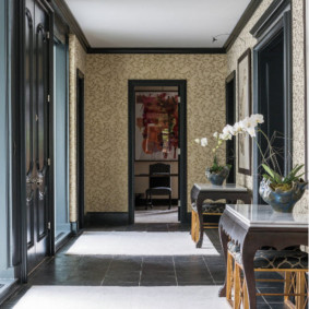 modern hallway wallpaper in 2019 interior photo