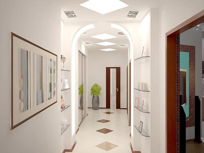 lighting in a narrow corridor of a panel house