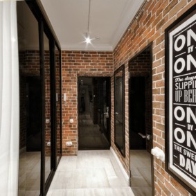 narrow corridor in the apartment