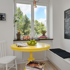 table sur une jambe pour les options de photo de cuisine