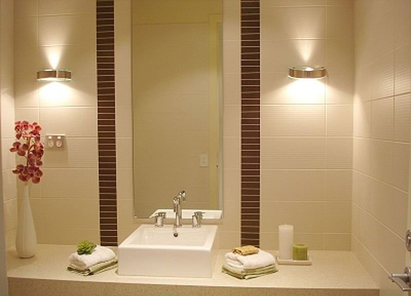 Wall lights in the bathroom