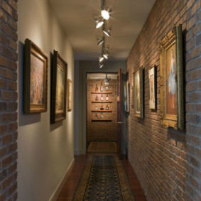 narrow corridor in the apartment