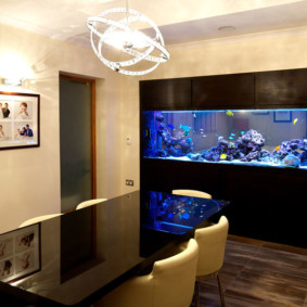 aquarium dans la photo de décoration de l'appartement