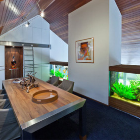 aquarium dans les options d'idées d'appartement