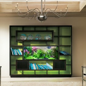 aquarium dans la vue des idées de l'appartement