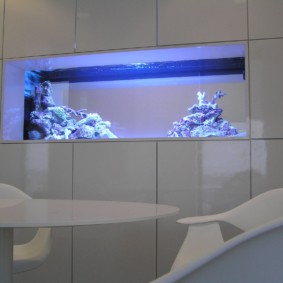 aquarium dans la conception des appartements