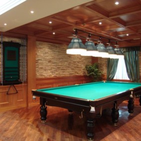 décoration de la salle de billard