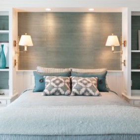 sconces in the bedroom over the bed photo views