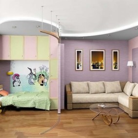 studio apartment for a family with a child