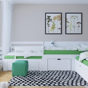 chambre d'enfant pour trois enfants décor