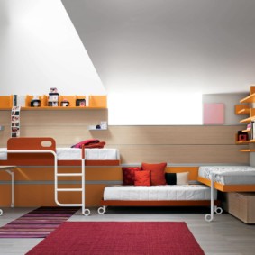 chambre d'enfant pour trois enfants photo décor