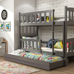 chambre d'enfants pour trois enfants