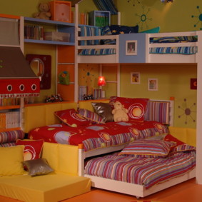 chambre d'enfants pour trois enfants