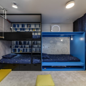 chambre d'enfants pour trois options de photo pour les enfants