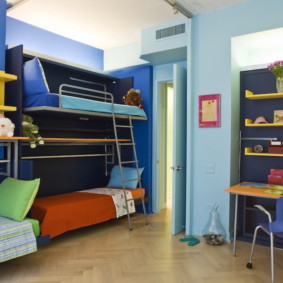 chambre d'enfants pour trois options de photo pour les enfants