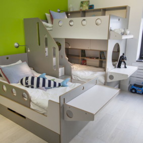 chambre d'enfants pour trois enfants