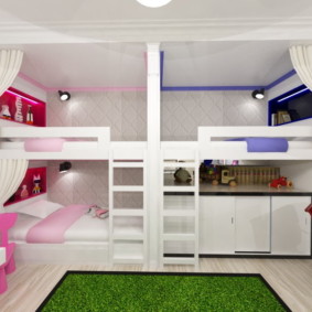 chambre d'enfant pour trois enfants types de design