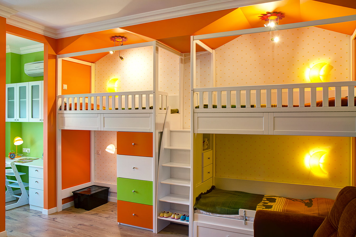 chambre d'enfants pour trois enfants photo design