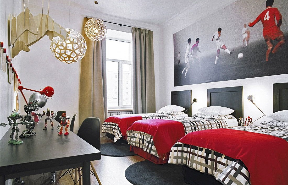 chambre d'enfants pour trois enfants