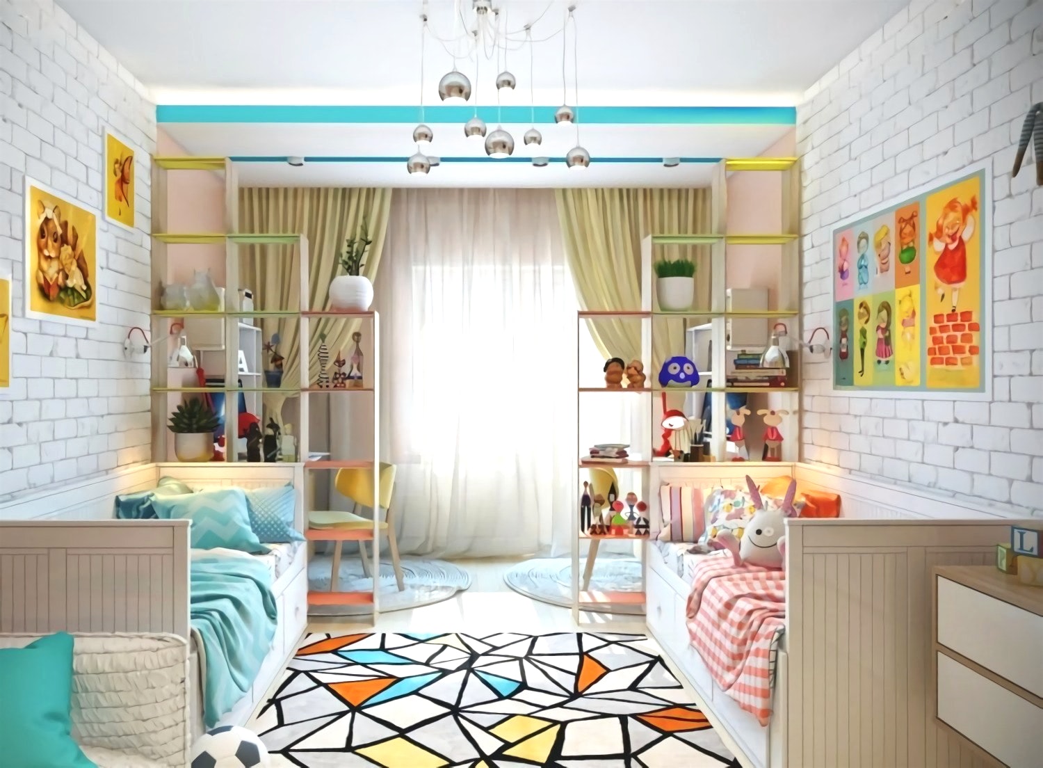 chambre d'enfants pour deux enfants