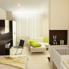 studio apartment for a family with a child ideas